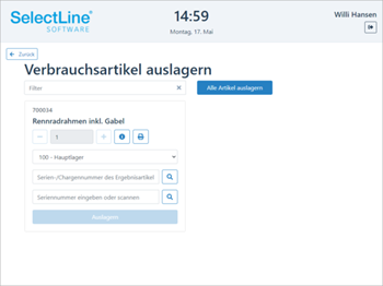 SelectLine Seriennummernverfolgung